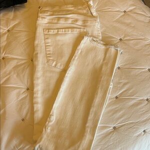 Articles Of Society White Fringe Skinny Jeans